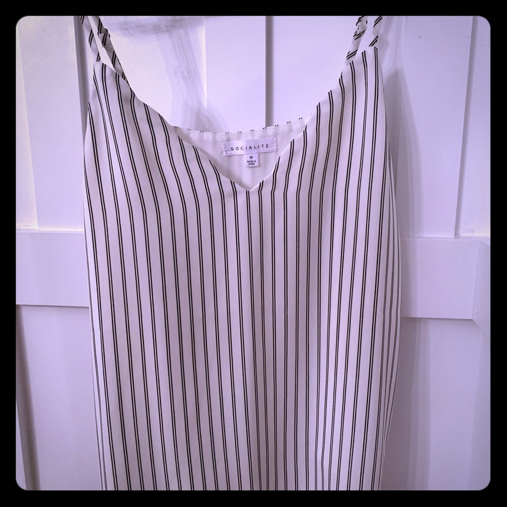 Lined Black/Ivory Socialite camisole, size Medium
